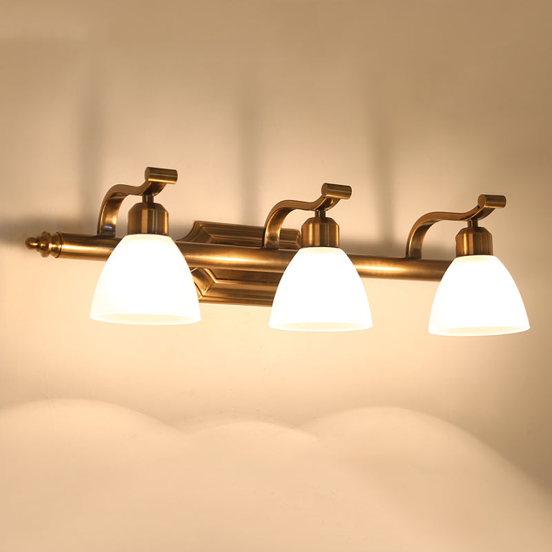 Glass Bronze Wall Sconce Lighting Conical Minimalistic Wall Mounted Light Fixture