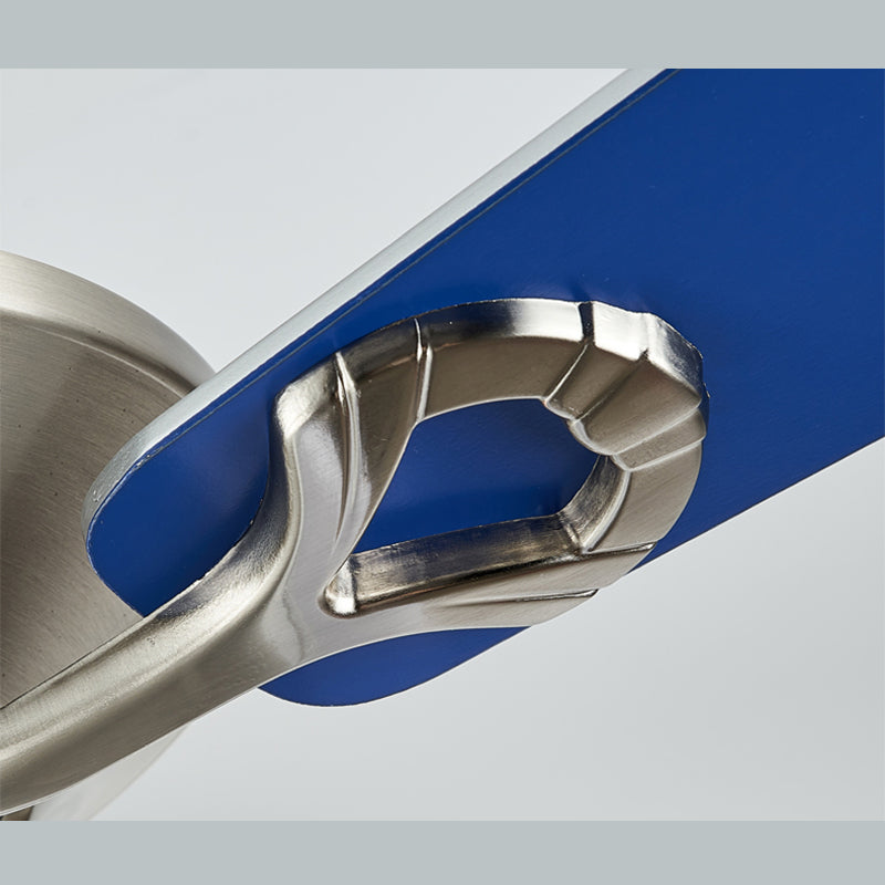 Aparte de la lámpara de ventilador colgante de azul marino estilo Mediterráneo LED acrílico LED Semi Flush Light