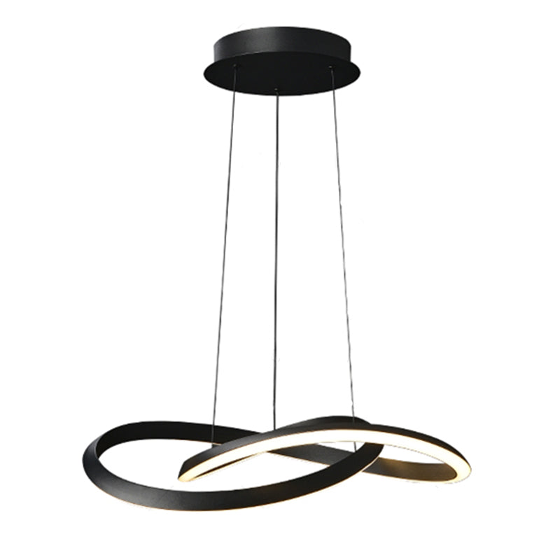 Spiral Ceiling Lights Black Acrylic LED Modern Styles for Living Room Bedroom