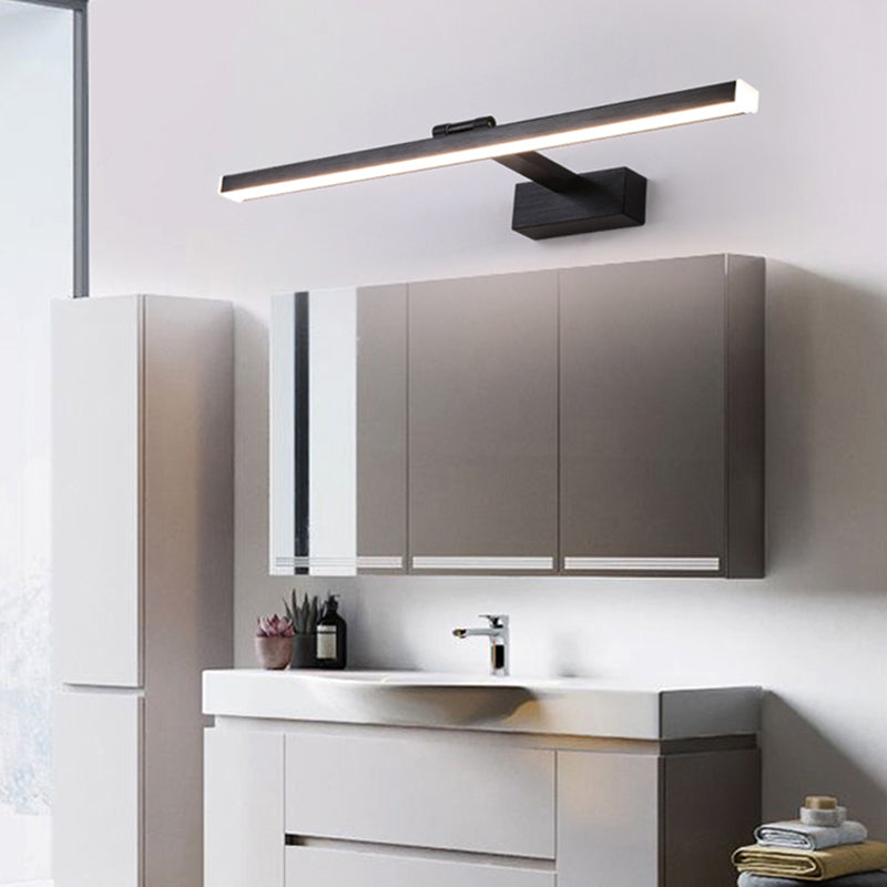 Moderne stijl lineaire wand sconce verlichting metalen led badkamer wandlamp in zwart