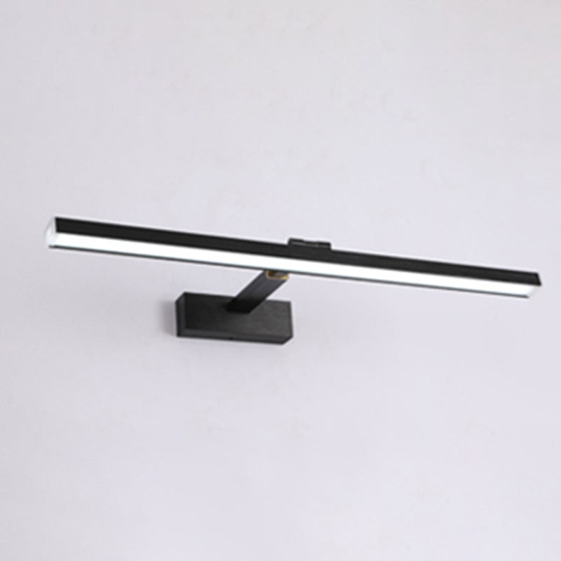 Moderne stijl lineaire wand sconce verlichting metalen led badkamer wandlamp in zwart