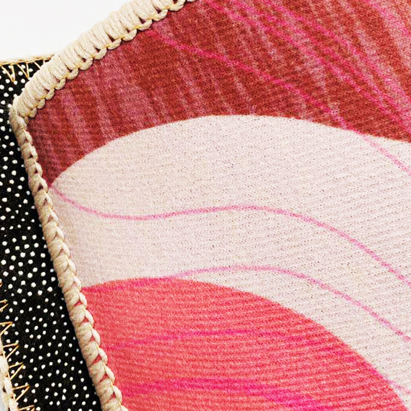 Simple Indoor Room Area Rug Brown Geometric Carpet Polyester Non-Split Indoor Carpet