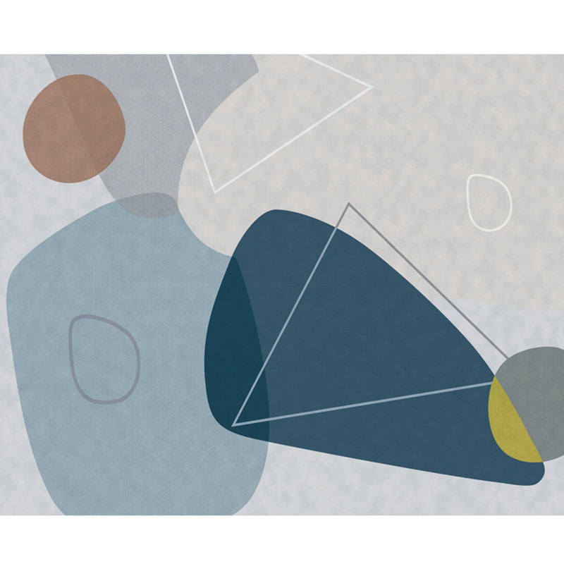 Bold Geometric Indoor Rug Modern Carpet Polyester Stain Resistant Area Carpet for Living Room