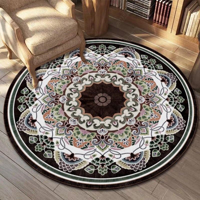 Colorido área de patrón tribal alfombra azul alfombra tradicional poliéster alfombra anti-slip para sala de estar