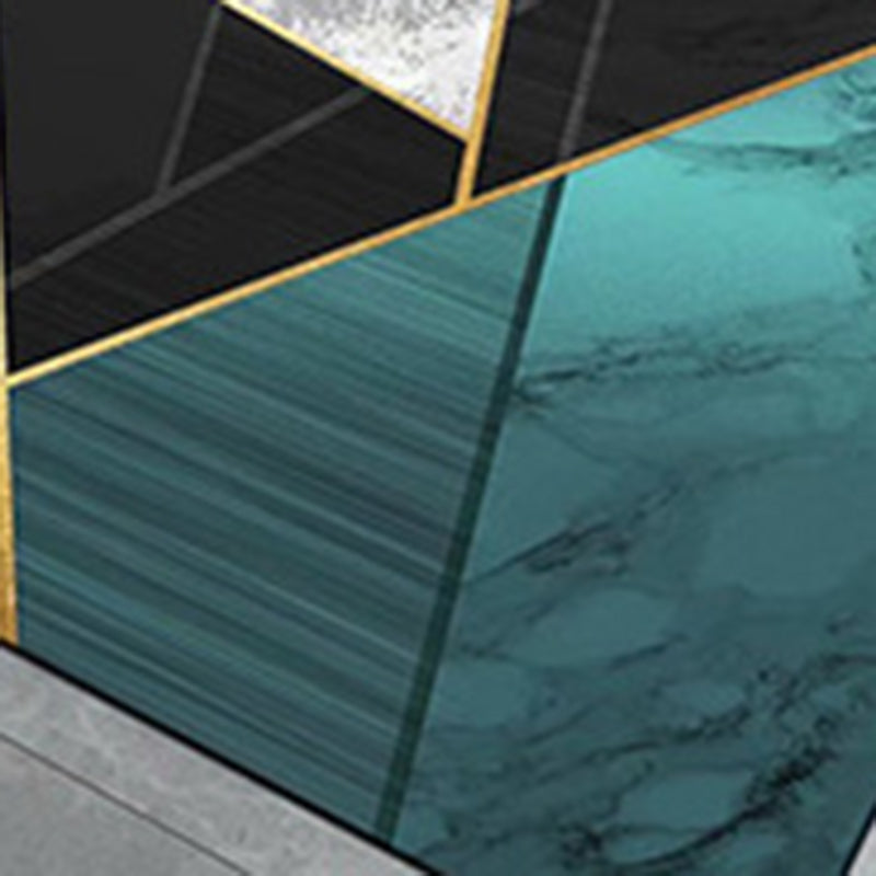 Modern Geometric Area Carpet Polyester Medium Living Room Rug with Non-Slip Backing