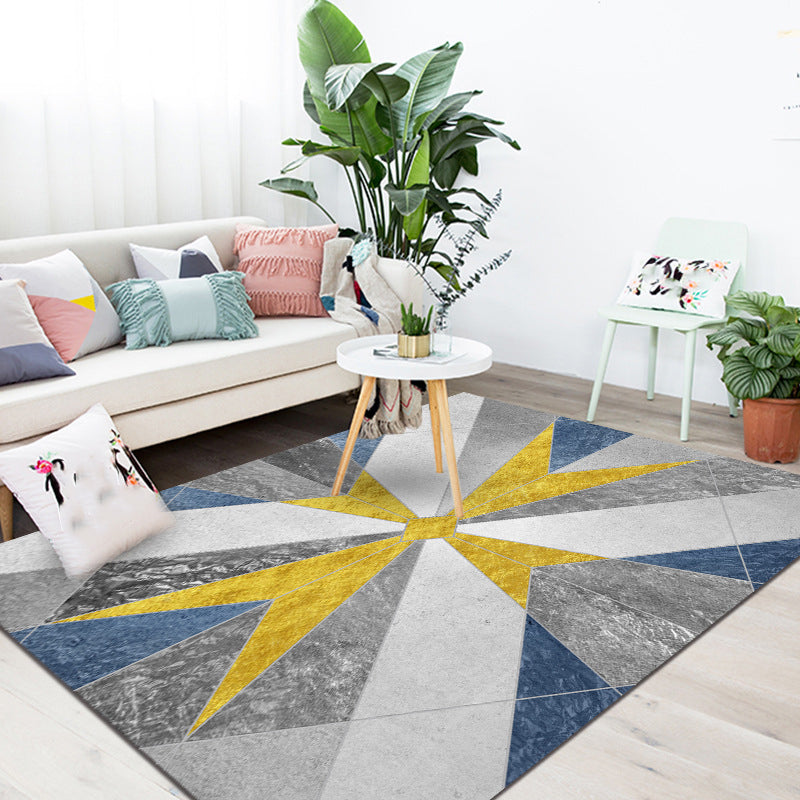 Minimalist Home Decoration Carpet Graphic Design Polyester Indoor Rug Non-Slip Backing Area Rug