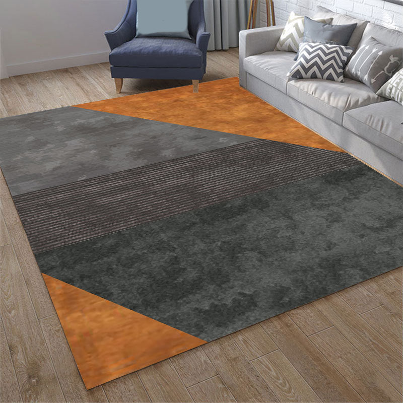 Simplicity Area Rug Graphic Pattern Carpet Polyester Non-Slip Backing Indoor Carpet for Living Room