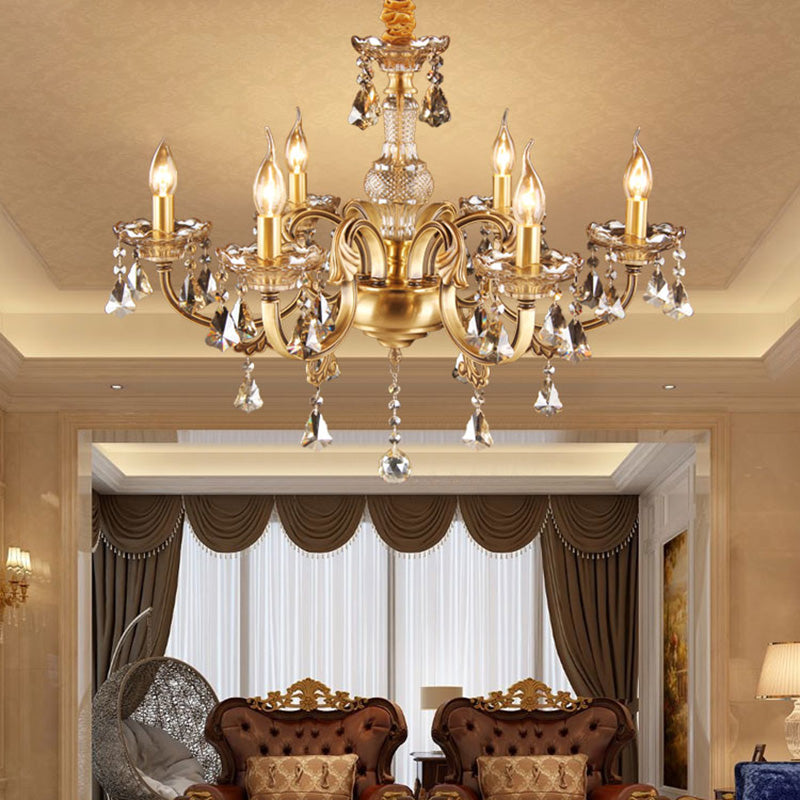 Candle Chandelier Light Fixture Traditional Metal Pendant Lighting for Restaurant