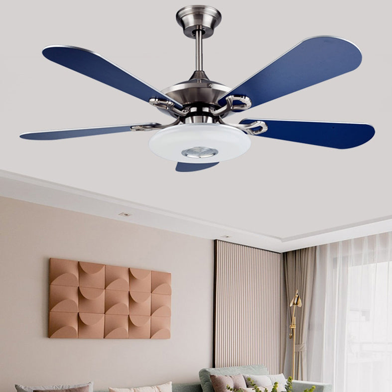 Aparte de la lámpara de ventilador colgante de azul marino estilo Mediterráneo LED acrílico LED Semi Flush Light