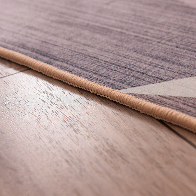 White Tone Home Decor Carpet Nordic Geometric Printed Area Rug Polyester with Non-Slip Backing Rug