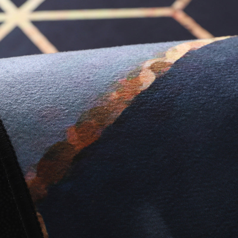 Simple Triangle Print Rug Multicolor Polyester Area Carpet Non-Slip Backing Rug for Living Room