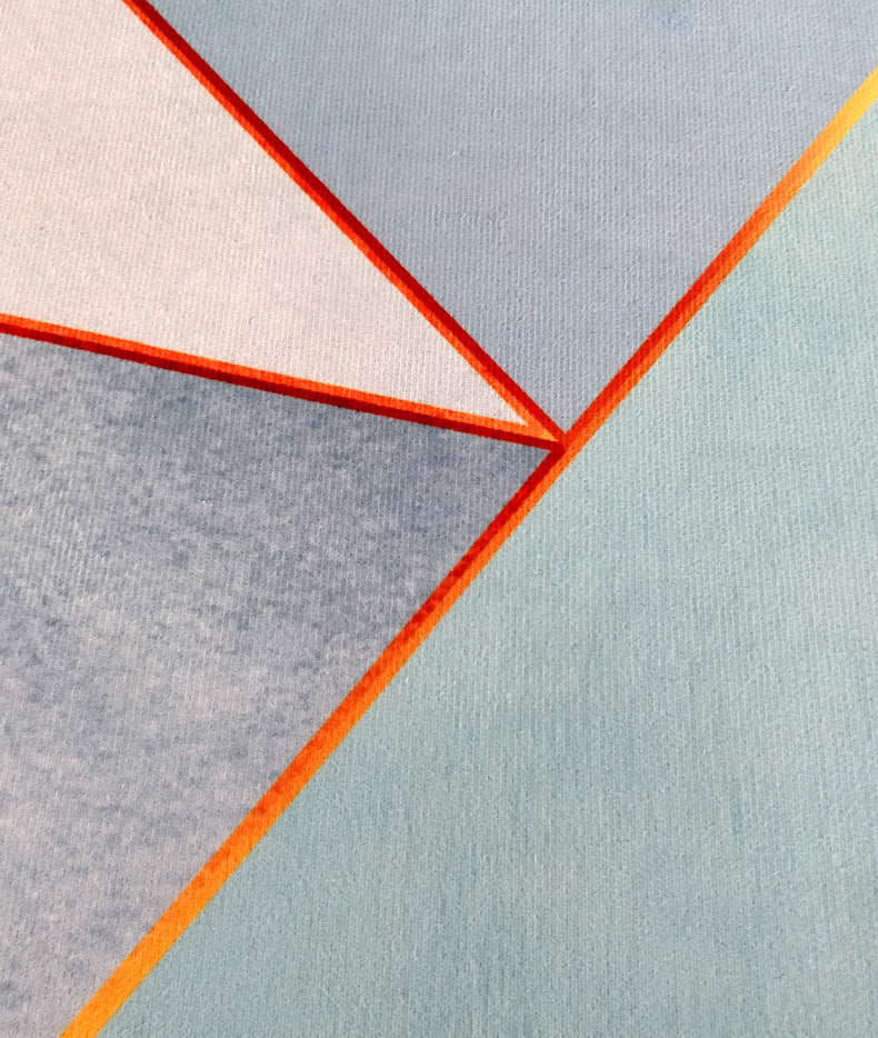 Multicolor Comfort Indoor Rug Polyester Geometric Print Carpet Non-Slip Backing Rug for Living Room