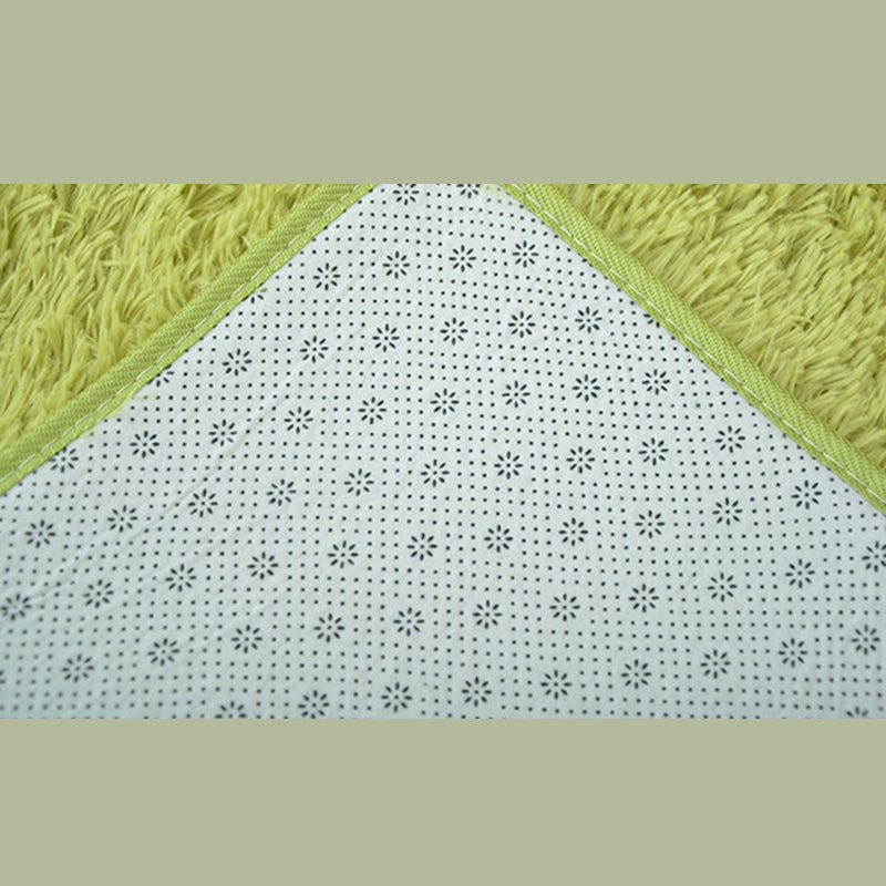 Soft Casual Shag Area Rug Minimalist Solid Carpet Polyester Non-Slip Backing Rug for Living Room