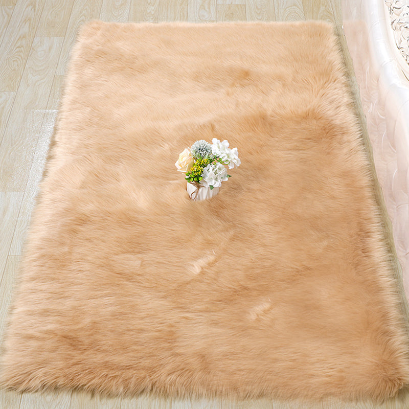Comfort Shag Area Rug Calming Solid Polypropylene Carpet Easy Care Washable Rug for Living Room