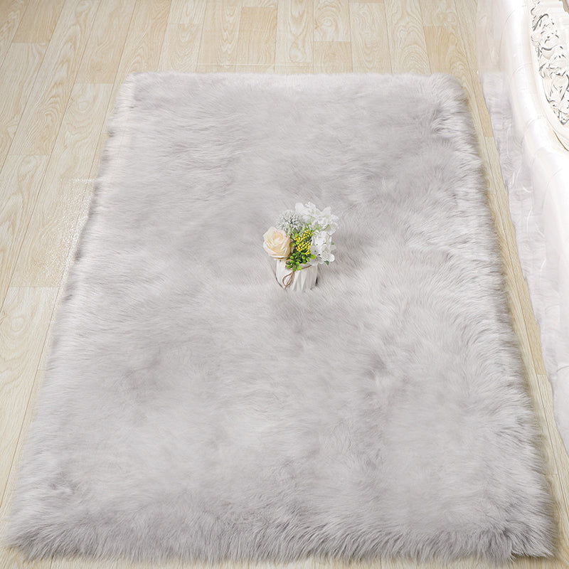 Comfort Shag Area Rug Calming Solid Polypropylene Carpet Easy Care Washable Rug for Living Room
