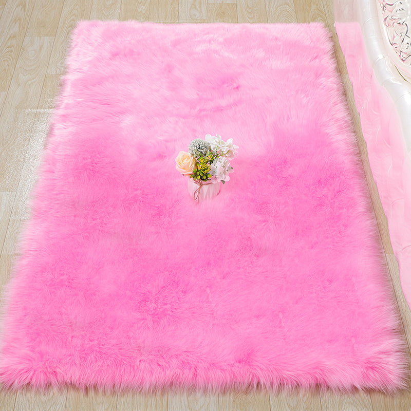 Comfort Shag Area Rug Calming Solid Polypropylene Carpet Easy Care Washable Rug for Living Room