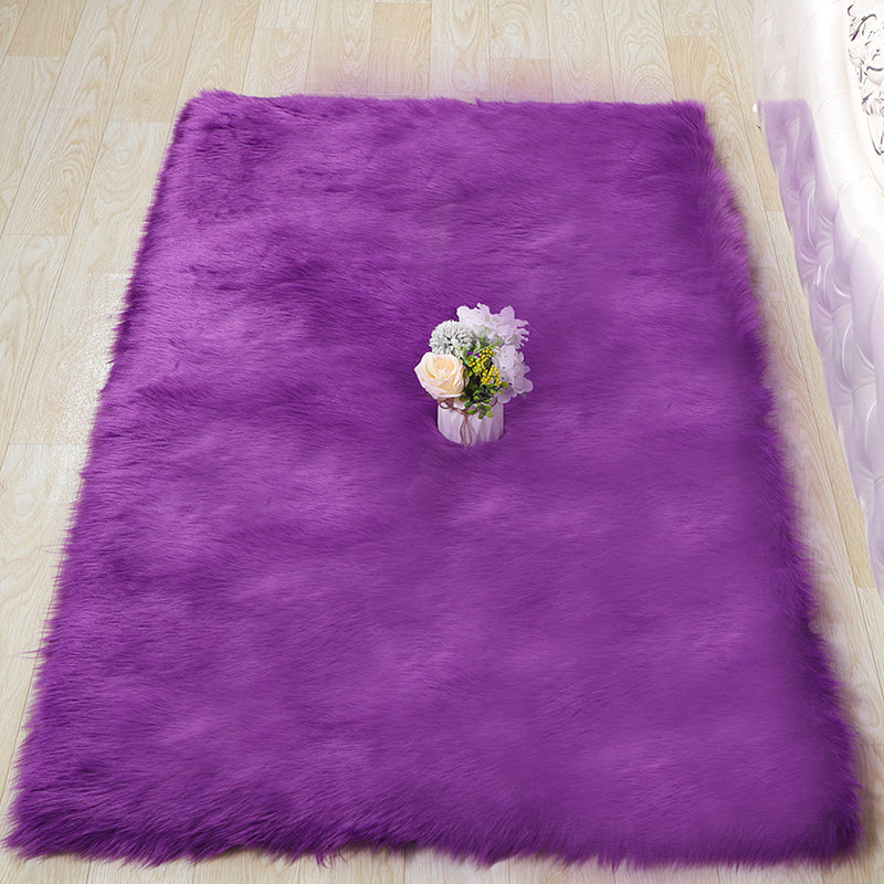 Comfort Shag Area Rug Calming Solid Polypropylene Carpet Easy Care Washable Rug for Living Room