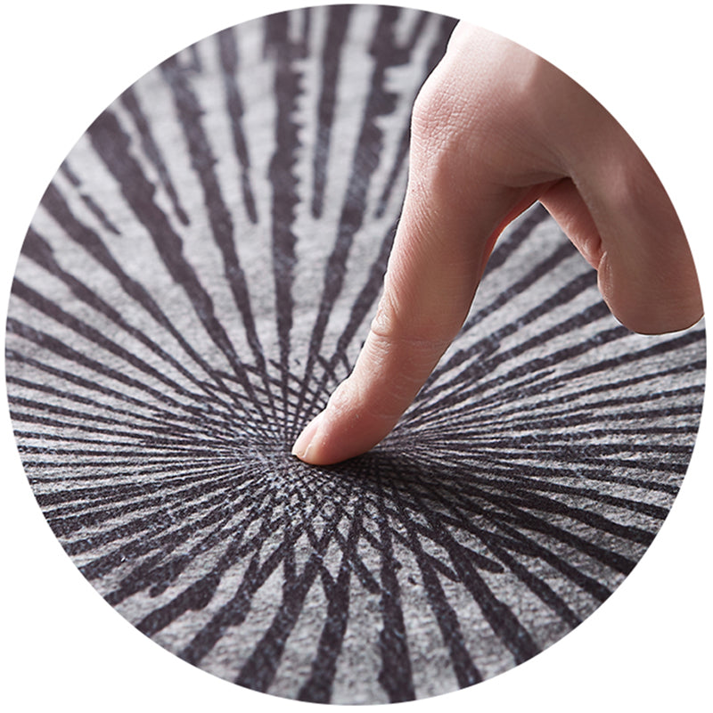 White Tone Simple Indoor Rug Polyester Geometric Print Rug Easy Care Area Rug for Home Decoration