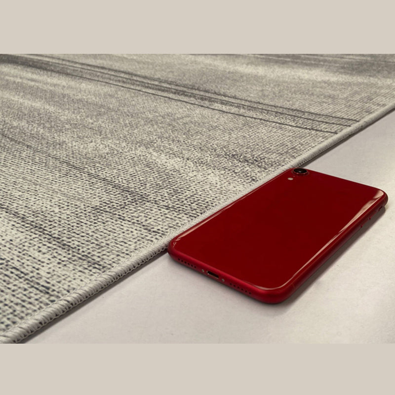 Grey Tone Modern Indoor Rug Polyester Triangle Print Rug Stain Resistant Area Rug for Living Room