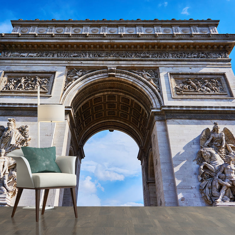 Triumphal Arch Construction Mural Wallpaper Contemporary Photography Style Bedrom Mural