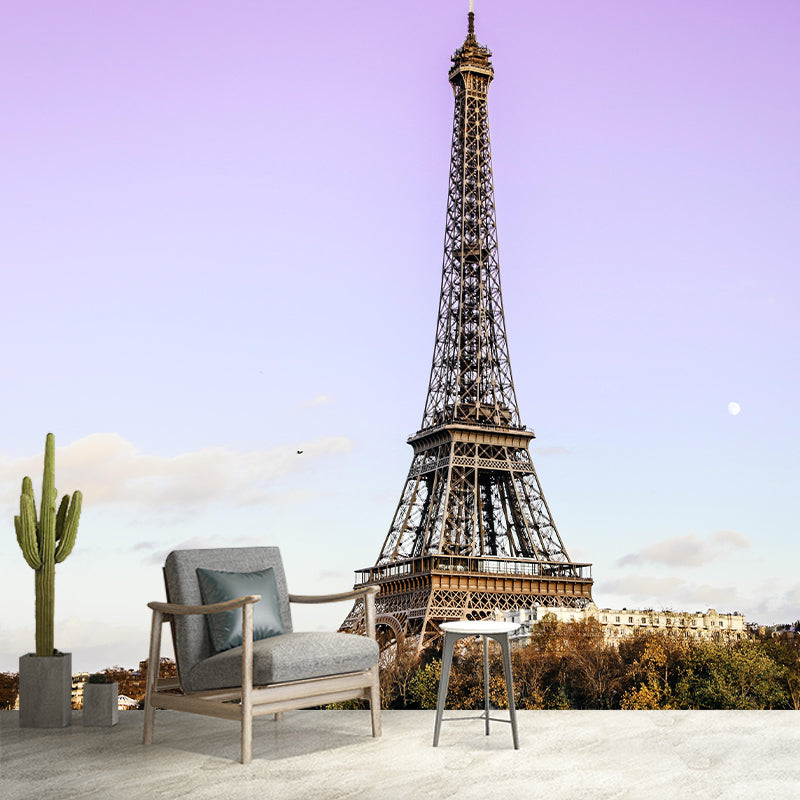 Modern  Mural Time-Honored Eiffel Tower Construction Living Room Wall Mural