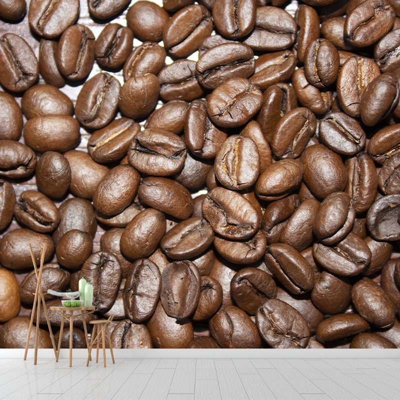 Coffee Beans Stain-Resistant Coffee Shop Wall Decoration, Made to Measure