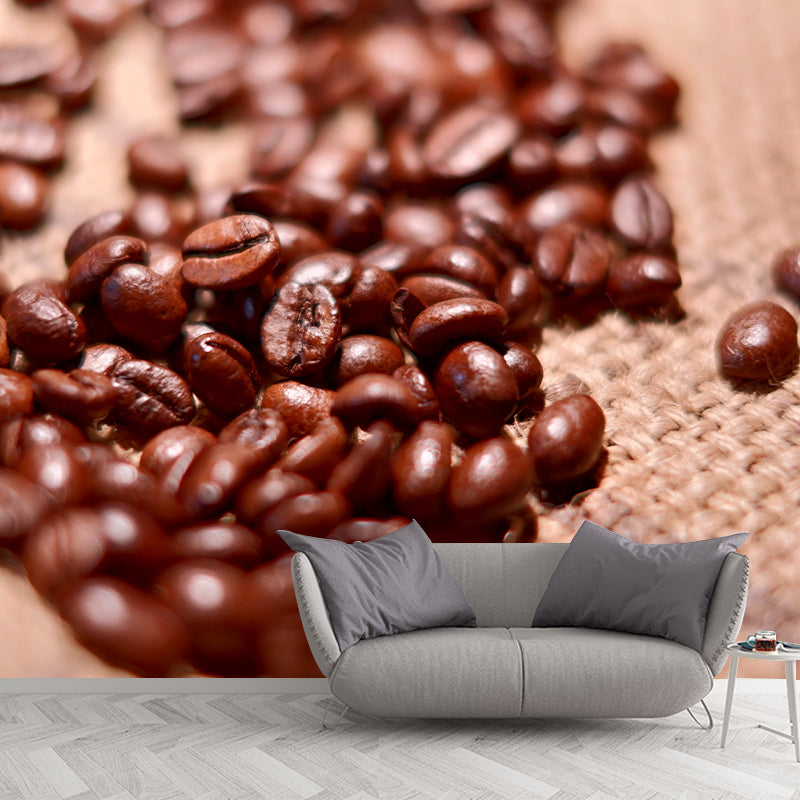 Coffee Beans Stain-Resistant Coffee Shop Wall Decoration, Made to Measure