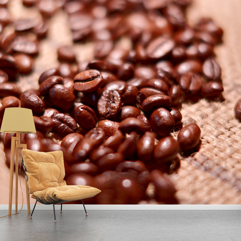 Coffee Beans Stain-Resistant Coffee Shop Wall Decoration, Made to Measure