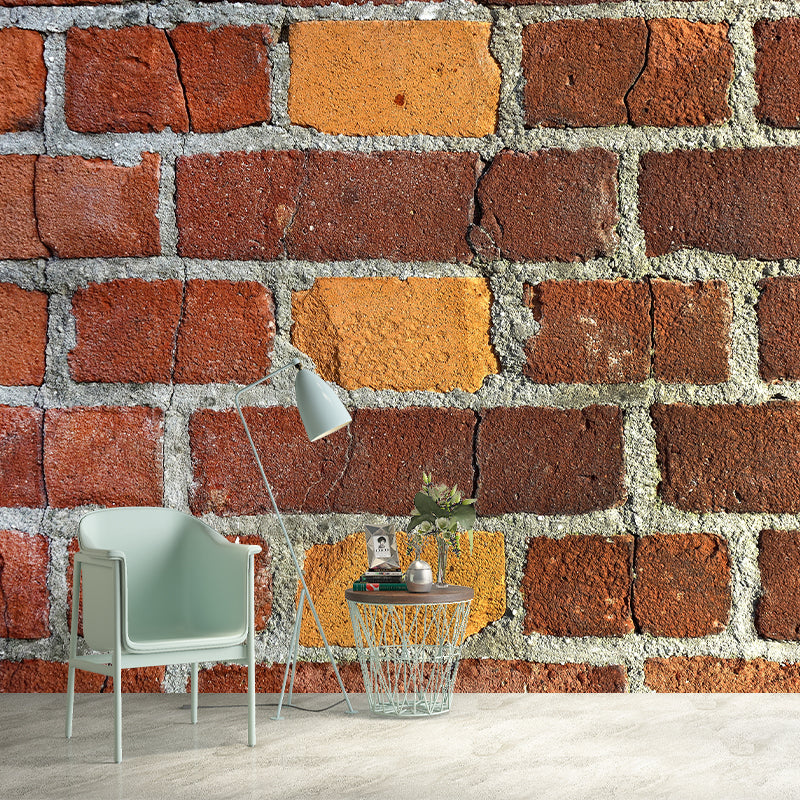 Vintage Style Old Brick Mural Home Decoration Moisture-Resistant, Optional Size