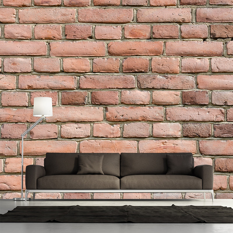 Brick Wall Covering Mural Industrial Style Living Room Wall Decor, Customized Size