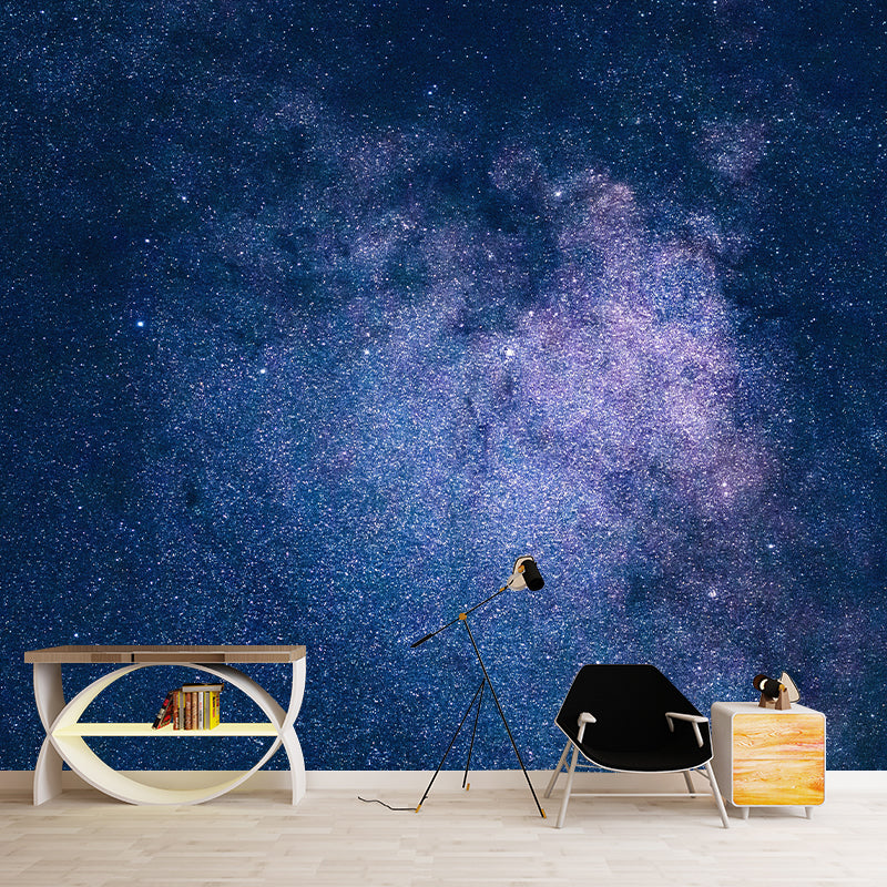 Astronomy Big Dark Mural Illustration Contemporary Milky Way Wall Covering