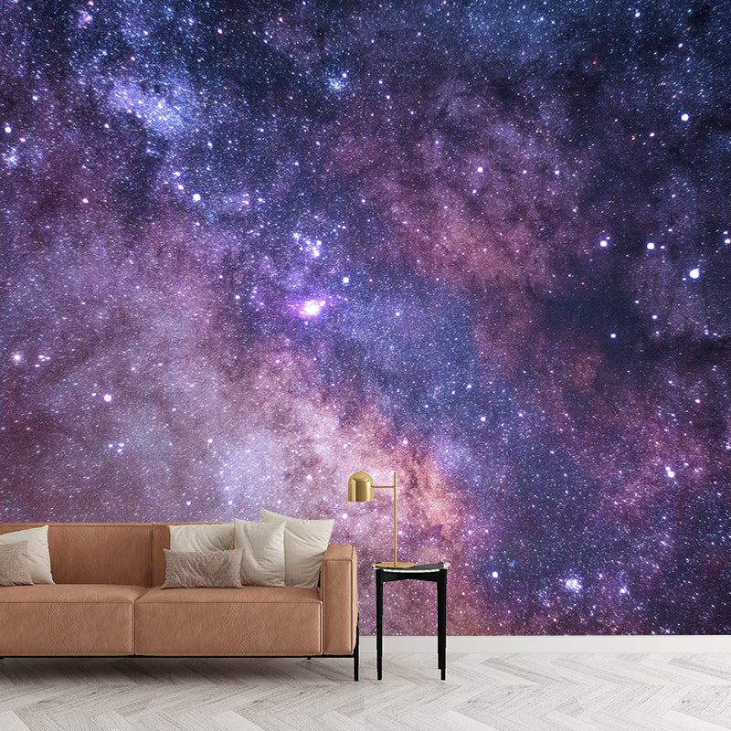 Astronomy Big Dark Mural Illustration Contemporary Milky Way Wall Covering