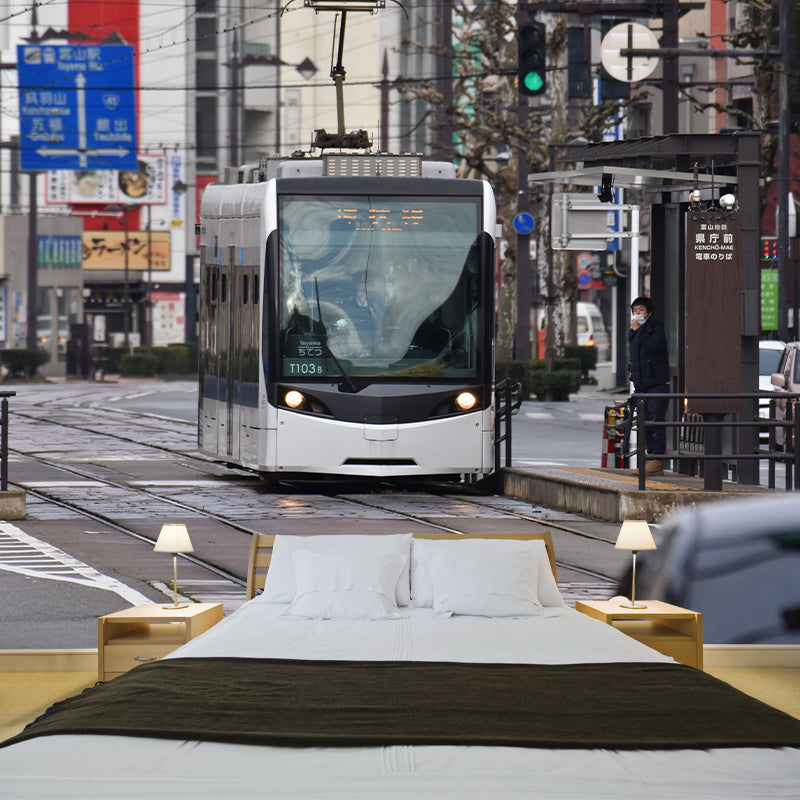 Modern City Transportation Wall Covering for Living Room Full Size Personalized Size