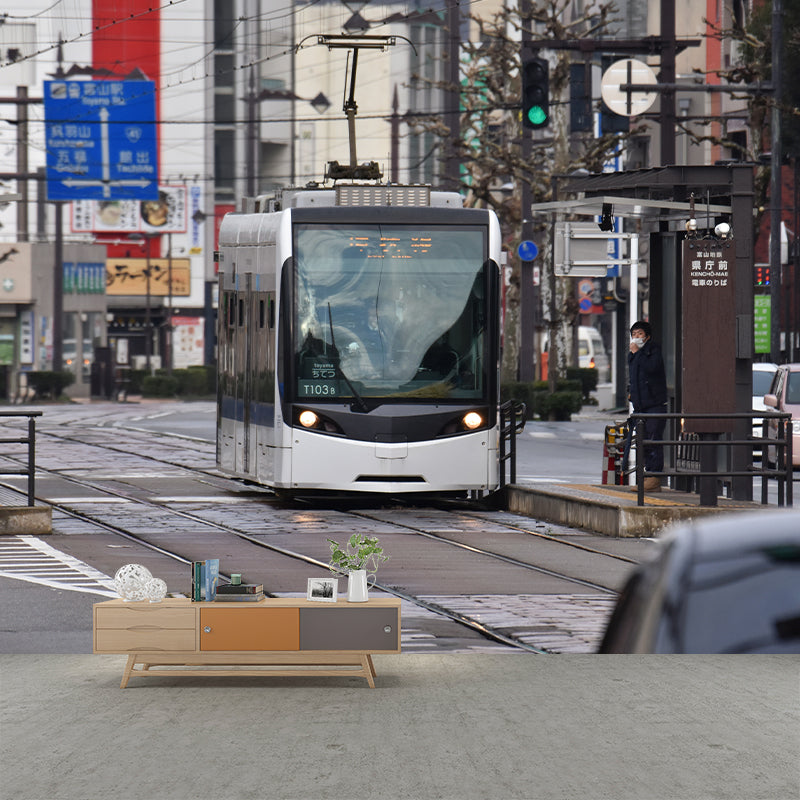 Modern City Transportation Wall Covering for Living Room Full Size Personalized Size