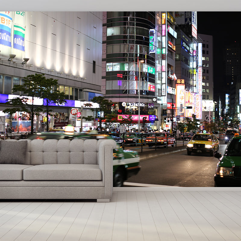 Japanese Urban Landscape Murals for Living Room Contemporary City ,Customized Size