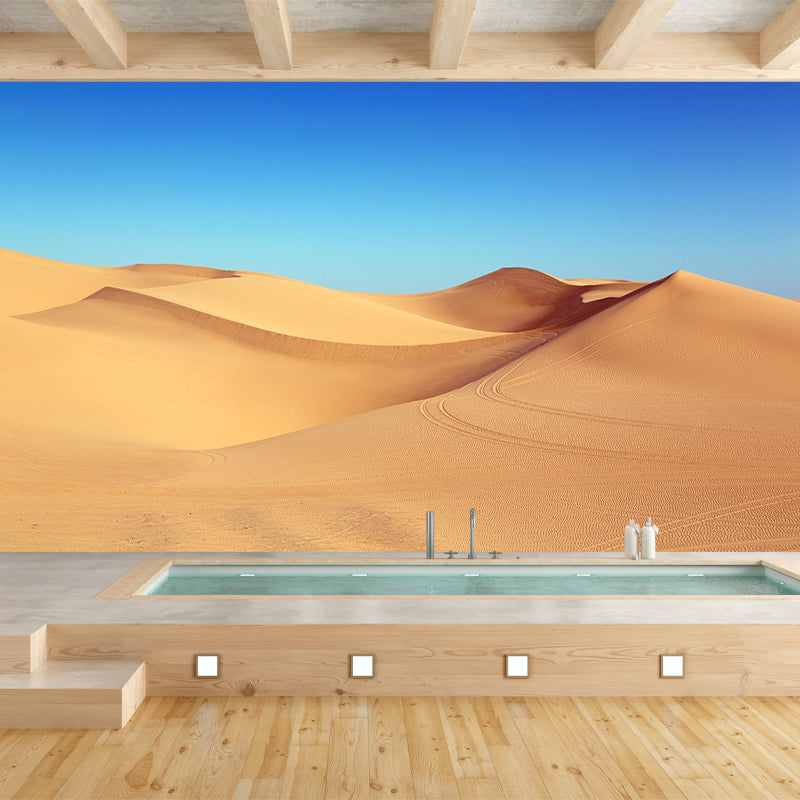 Modern Nightfall Desert View Mural Moisture Resistant Wall Art for Living Room