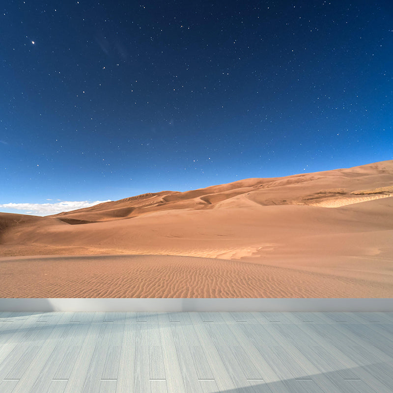 Modern Nightfall Desert View Mural Moisture Resistant Wall Art for Living Room