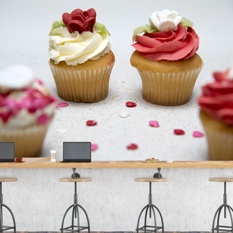 Cake Dessert Wall Decal Decor for Dining Room Kitchen Dessert Shop Stain Resistant