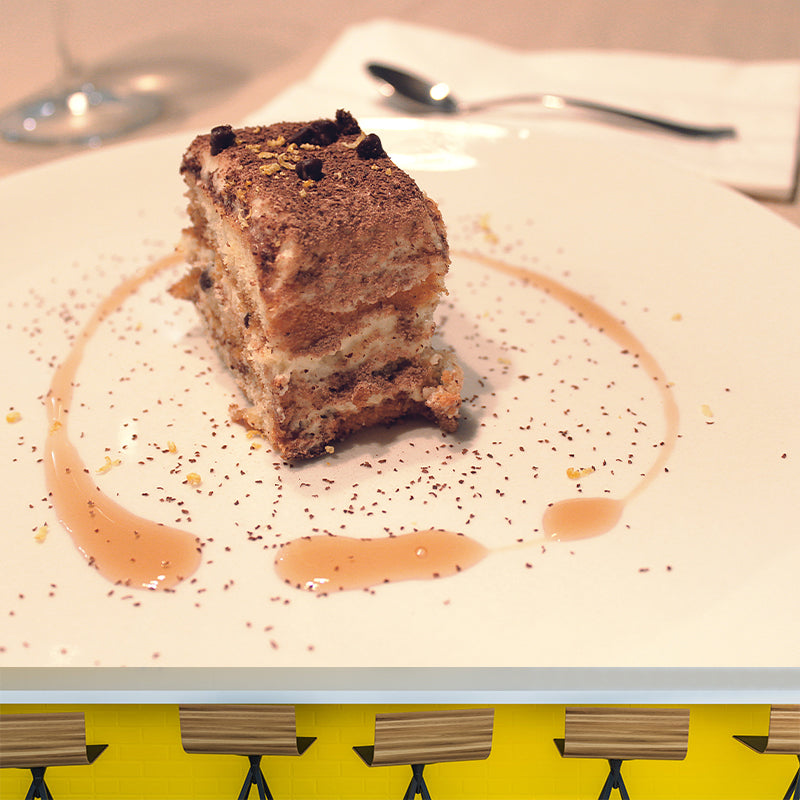 Sweet Tiramisu Wallpaper Mural Cake Shop Decor Removable Wall Decals,Personalized Size