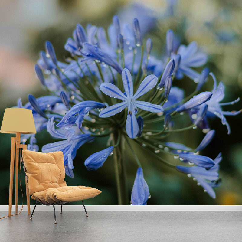 Modern Beautiful Lily Wall Mural Stain Resistant Wall Art for Living Room