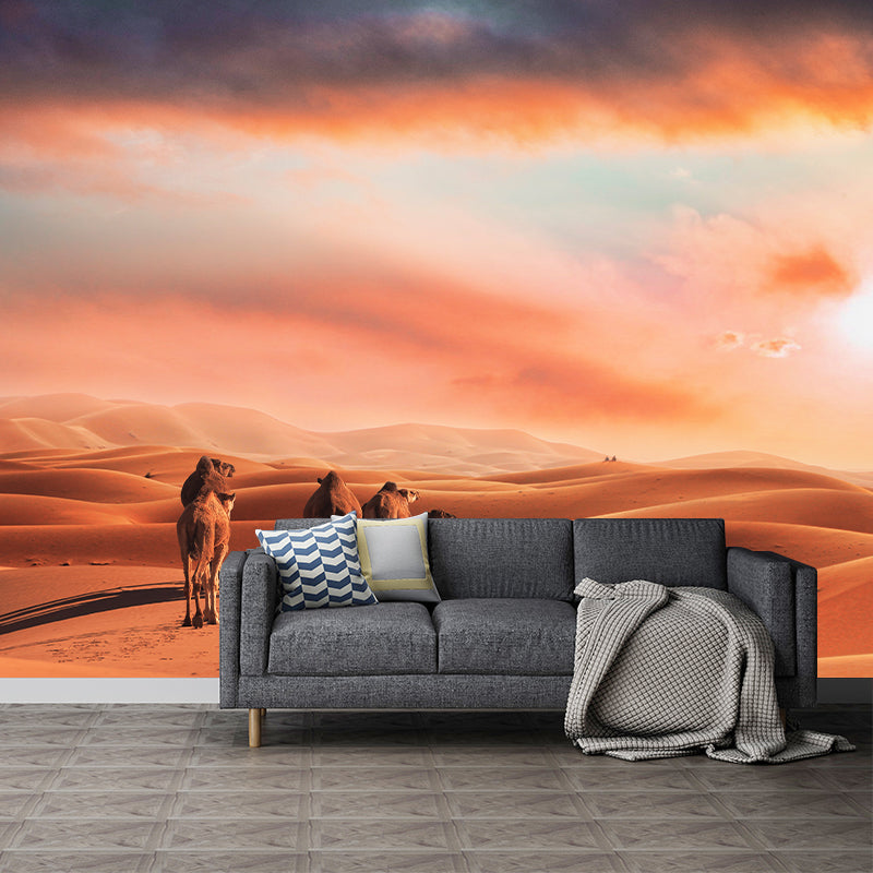 Nature Landscape of Desert Wall Mural Moisture Resistant Contemporary Wallpaper