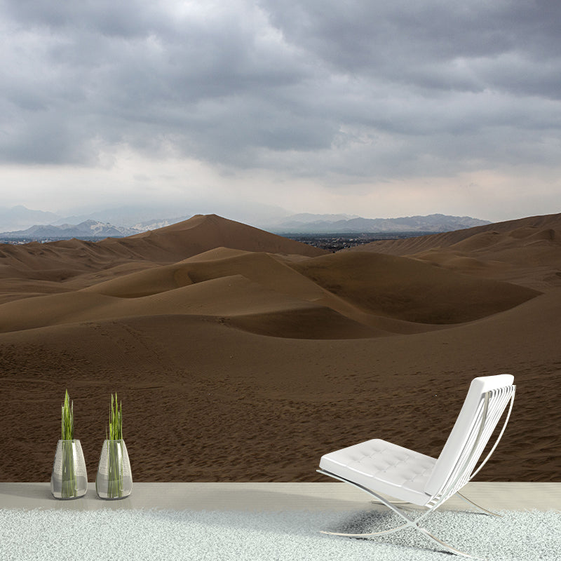 Yellow Desert Hillock Decor Wall Mural Sitting Room Wall Covering,Custom Size