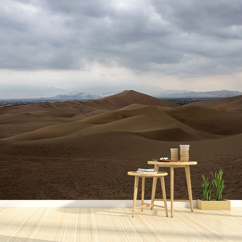 Yellow Desert Hillock Decor Wall Mural Sitting Room Wall Covering,Custom Size