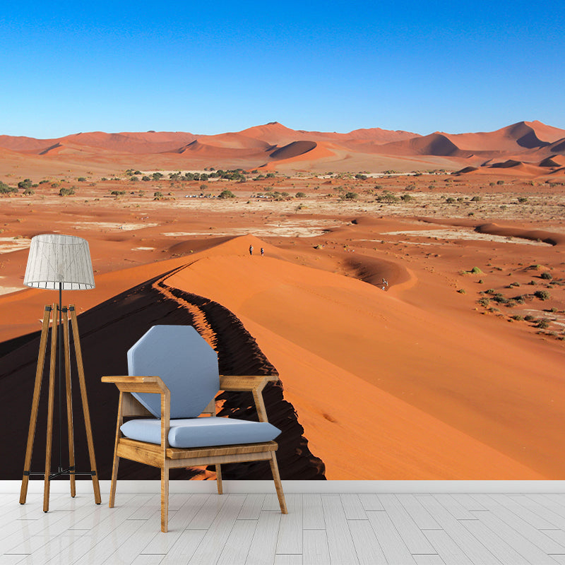 Yellow Desert Hillock Decor Wall Mural Sitting Room Wall Covering,Custom Size