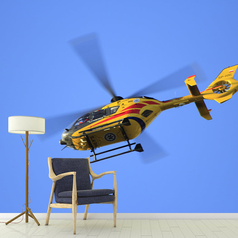 Photography Rescue Helicopter Wall Paper Murals Wall Covering for Bedroom Decor