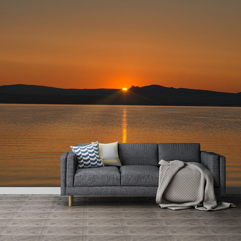 Sunset View Removable Wall Mural Modernist Wall Covering for Bedroom Decor