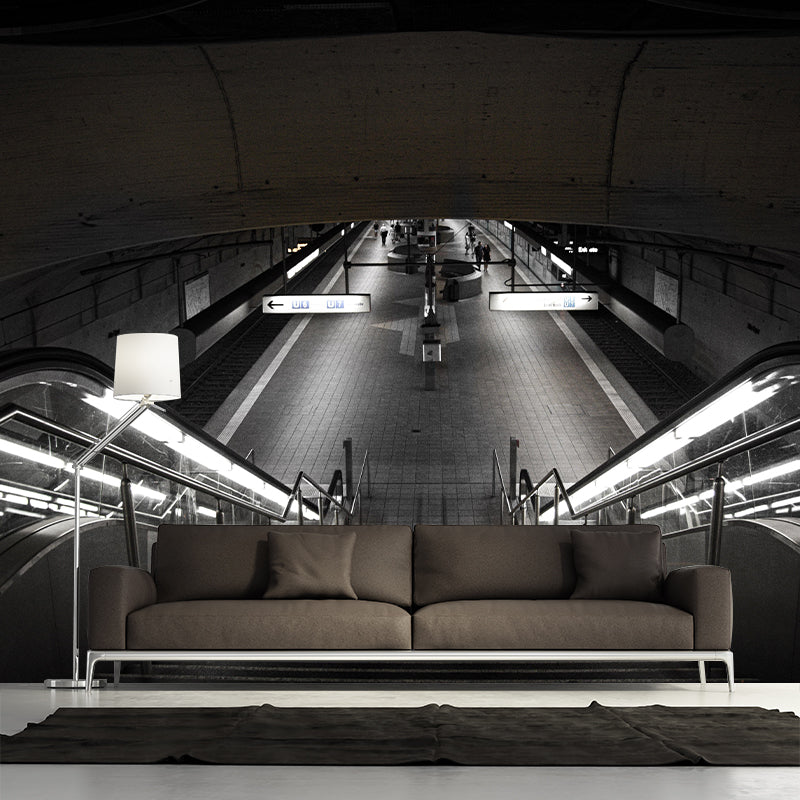 Photography Style Stairs Mural Decal Modern Mildew Resistant for Living Room