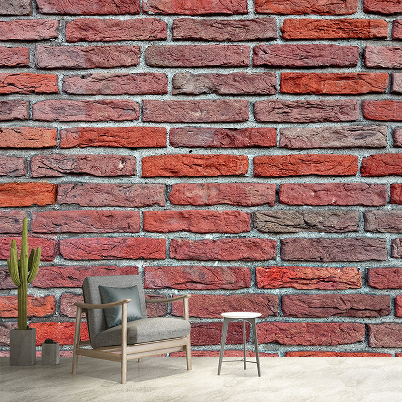 Brick Mural Wallpaper Minimalist Wall Covering Moisture-Resistant for Sitting Room