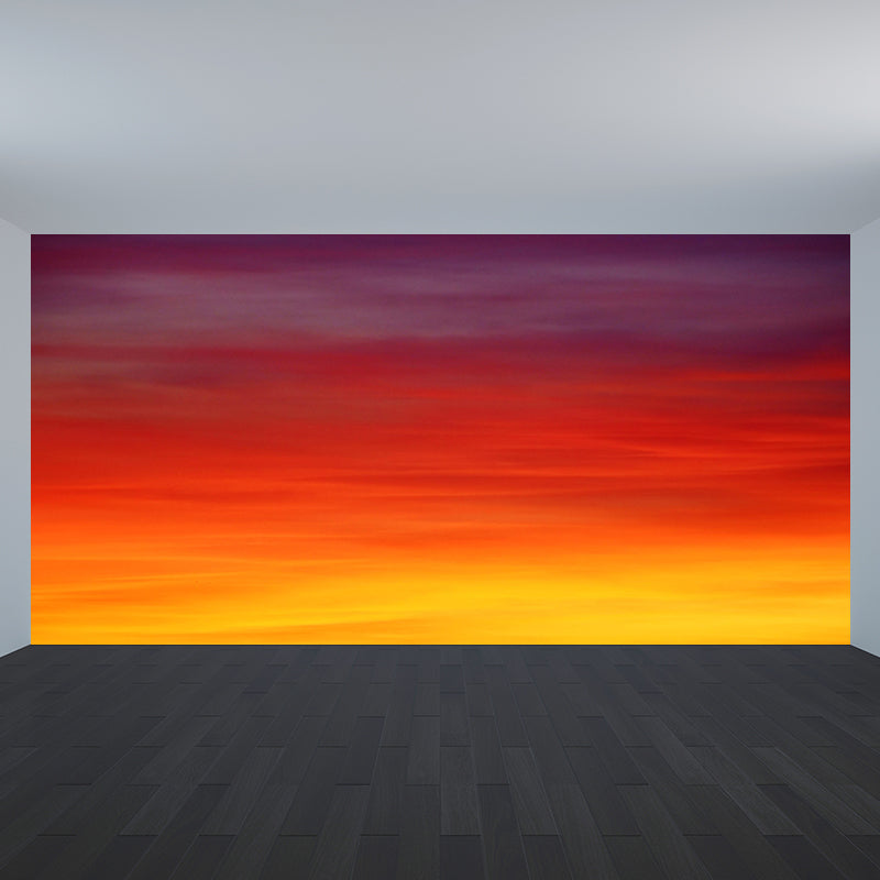 Modern Scenery Sunset Clouds Mural Pastel Color Photography Wall Art for Bedroom