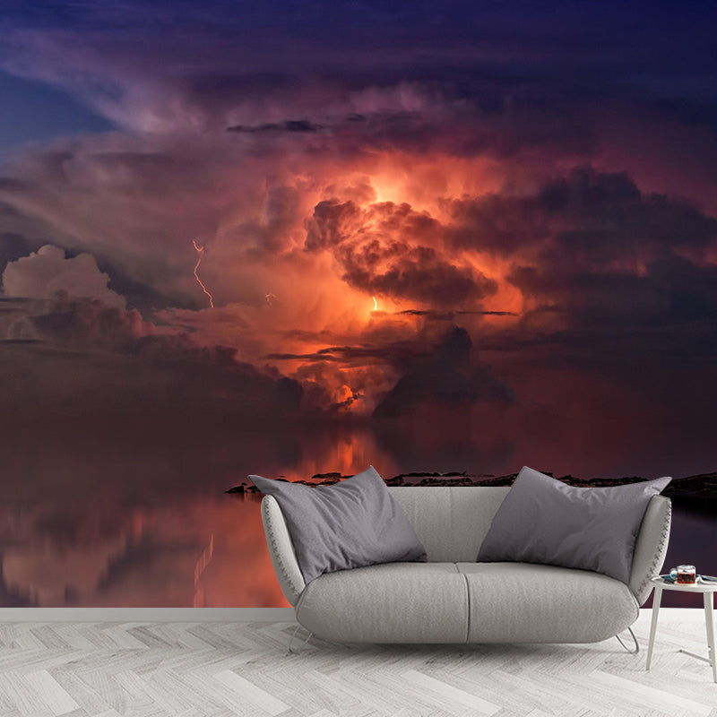 Thunderstorm Scenery Mural Decal Modern Decorative Bedroom Wall Covering